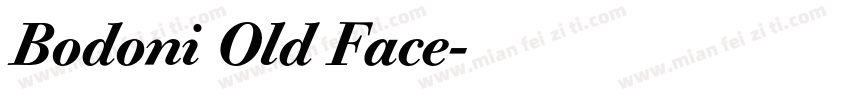 Bodoni Old Face字体转换